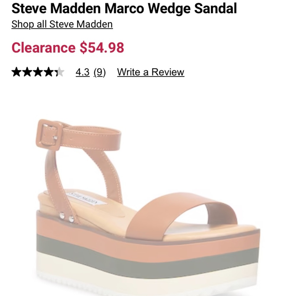 Steve Madden size 7.5 Marco wedges